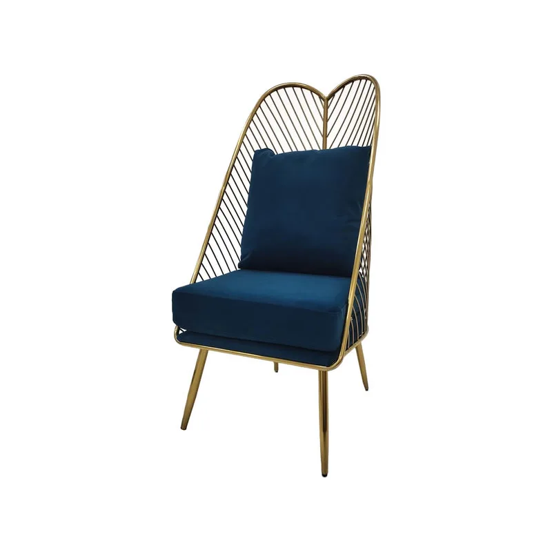 F-AC128-TL single seater Lois accent chair with teal velvet cushions