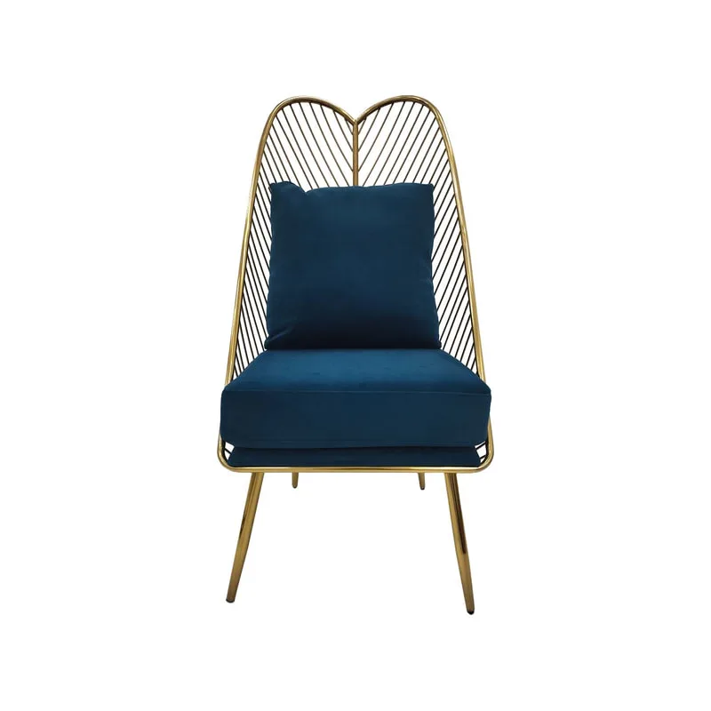 F-AC128-TL single seater Lois accent chair with teal velvet cushions