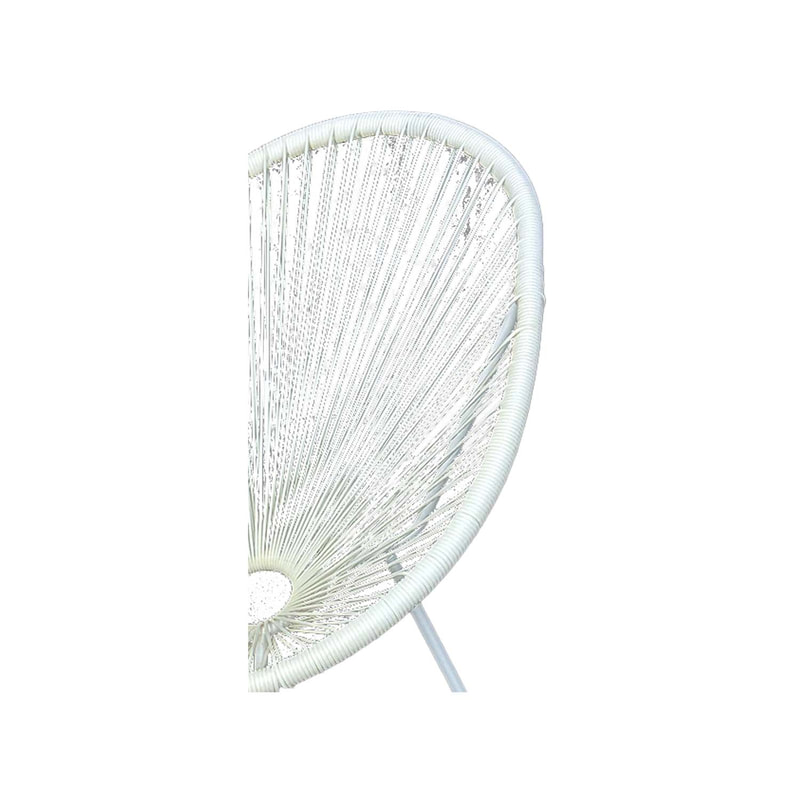F-AC148-WH Tilton accent chair in white with metal frame