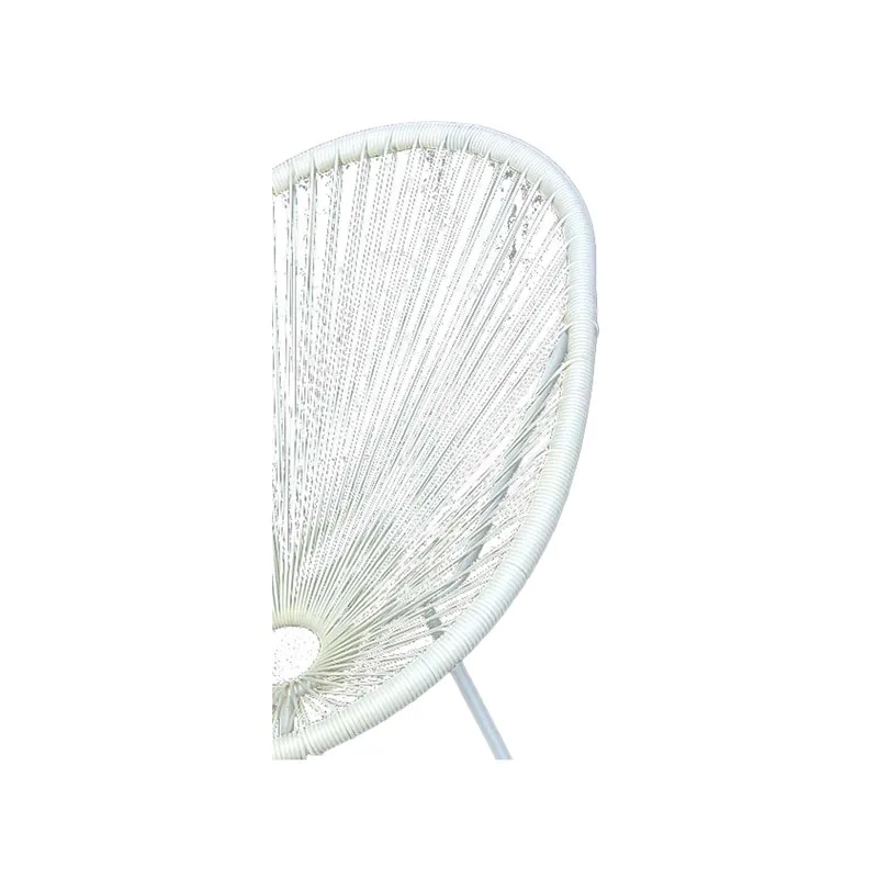F-AC148-WH Tilton accent chair in white with metal frame