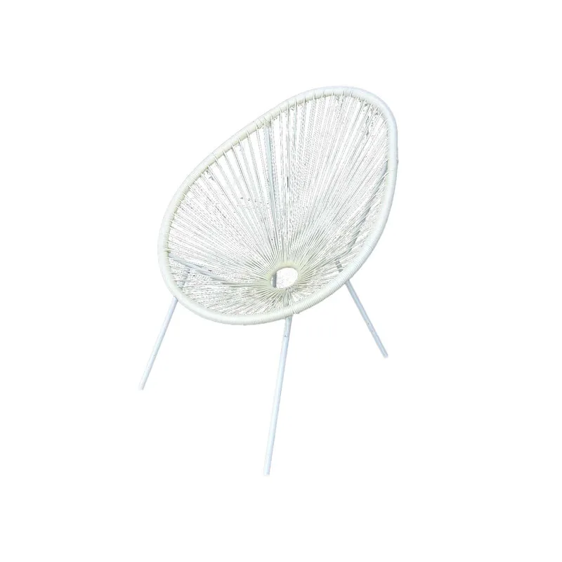 F-AC148-WH Tilton accent chair in white with metal frame