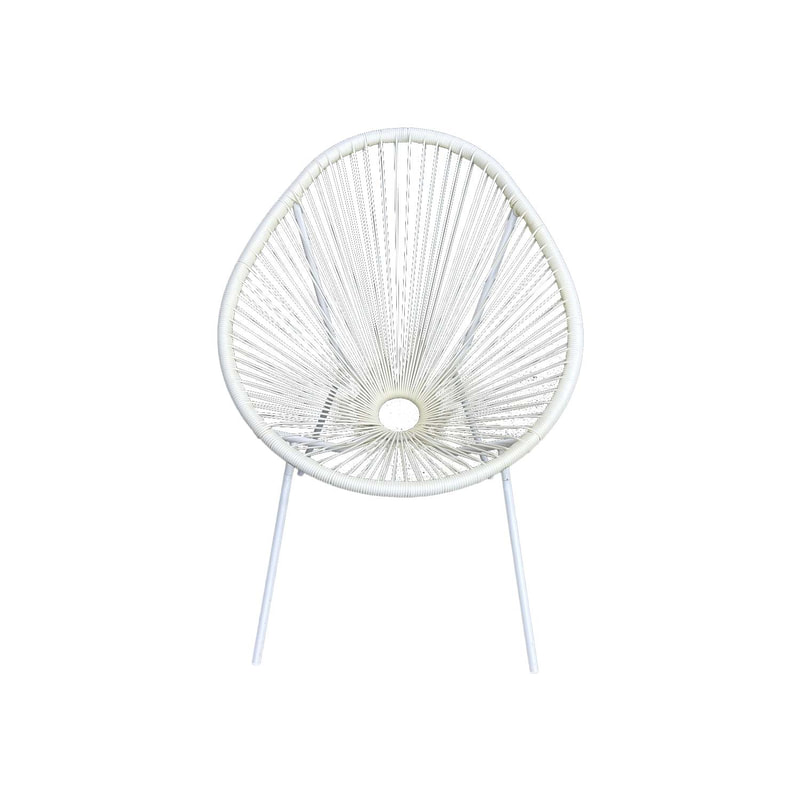 F-AC148-WH Tilton accent chair in white with metal frame