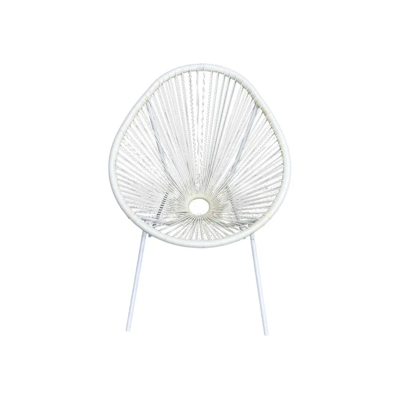 F-AC148-WH Tilton accent chair in white with metal frame