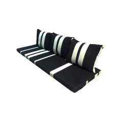 Arabic Seating Set - Type 3 - Black + White ​​F-AK183-BW