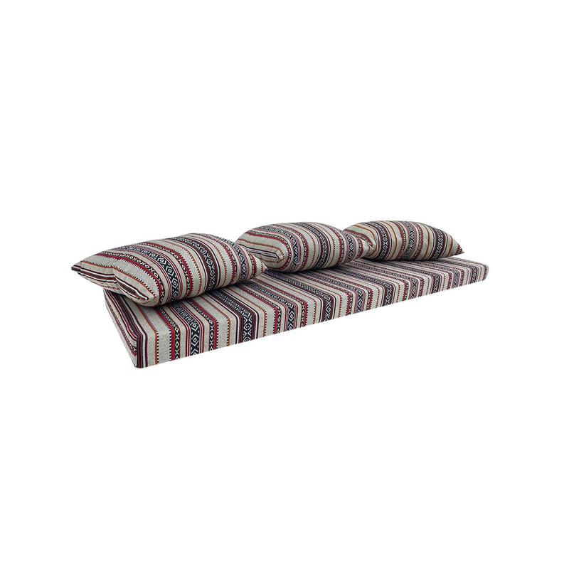 F-AK281-CR Type 1 Arabic seating set with one base cushions & three pillows in cream fabric