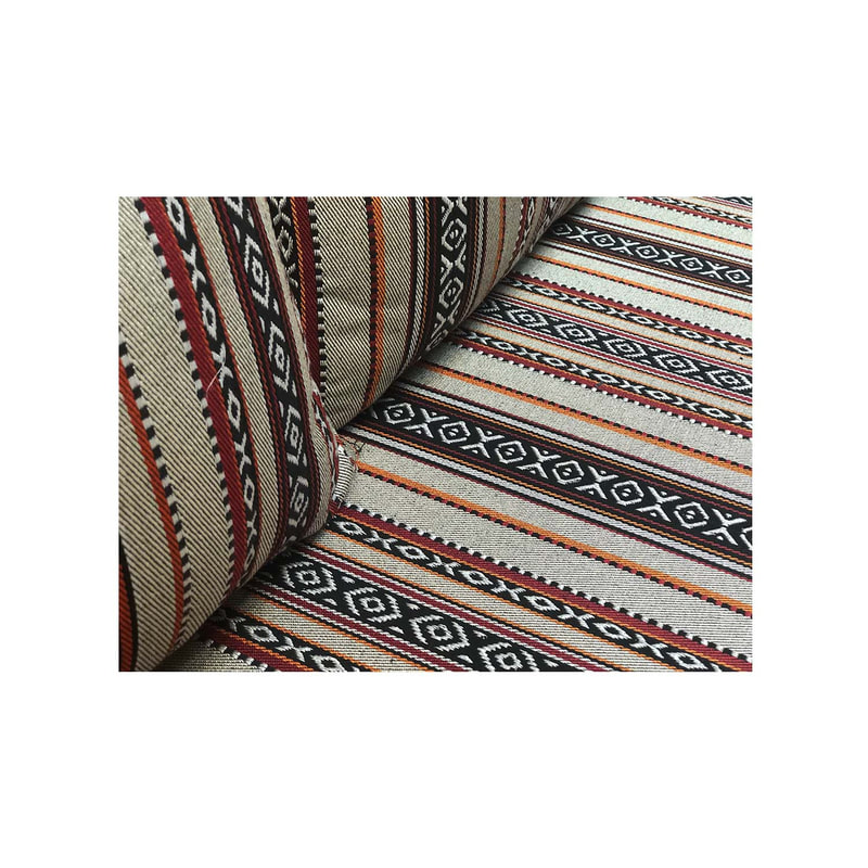 F-AK282-CR Type 2 Arabic seating set with back & base cushion & three pillows in cream fabric
