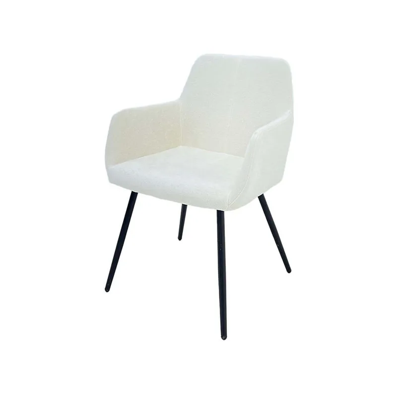 F-AR103-CR Lucas armchair in cream fabric with black legs