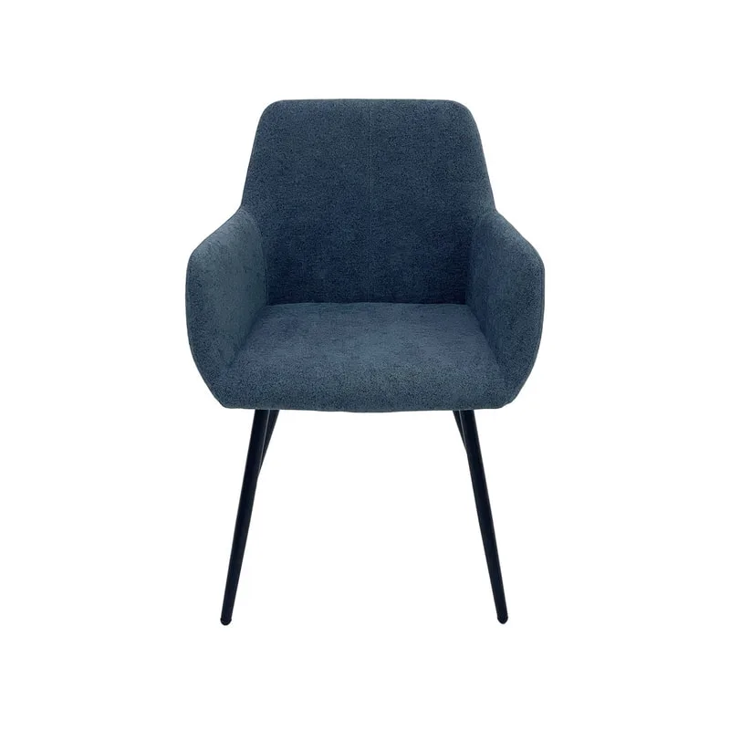F-AR103-DG Lucas armchair in dark grey fabric with black legs