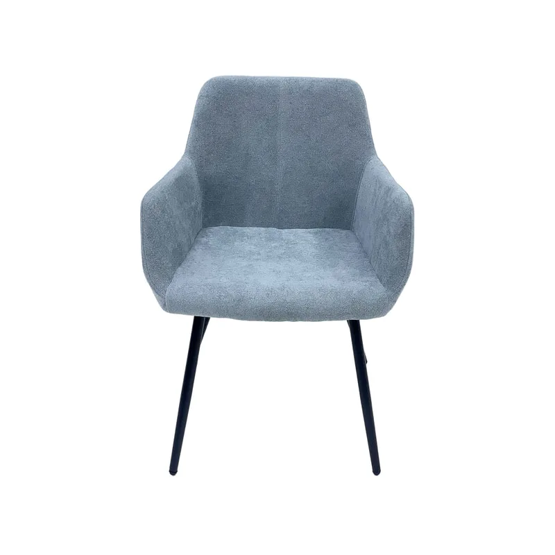 F-AR103-GY Lucas armchair in mid grey fabric with black legs