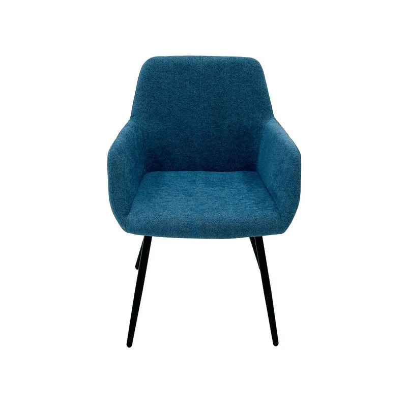 F-AR103-TL Lucas armchair in teal fabric with black legs