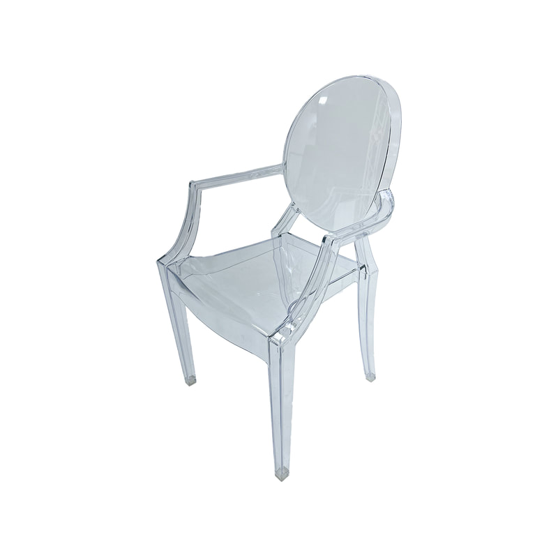 F-AR106-CL Ghost armchair in clear acrylic