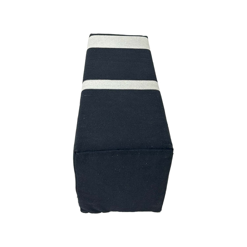 F-AS120-BW Arabic armrest in black & white fabric