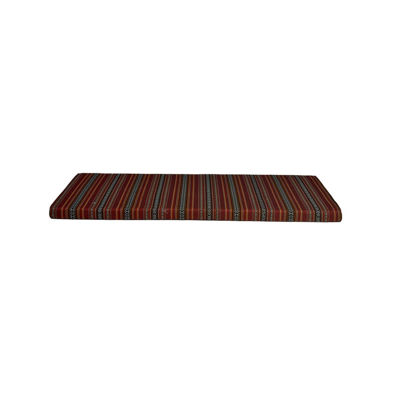 F-AS401-DR Arabic base cushion in dark red fabric