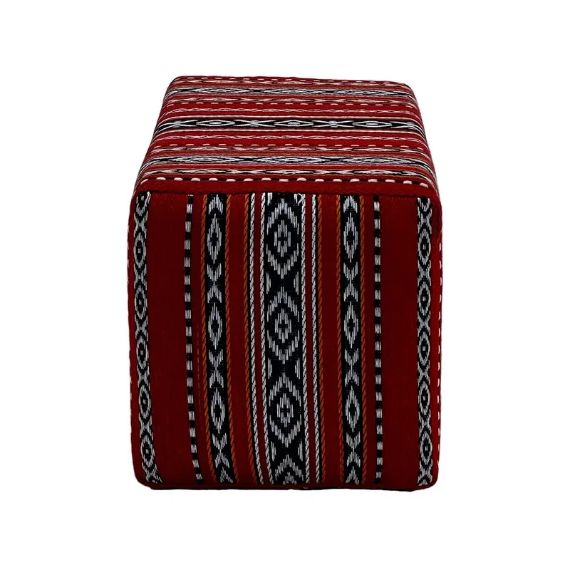 F-AS420-DR Arabic armrest in dark red fabric