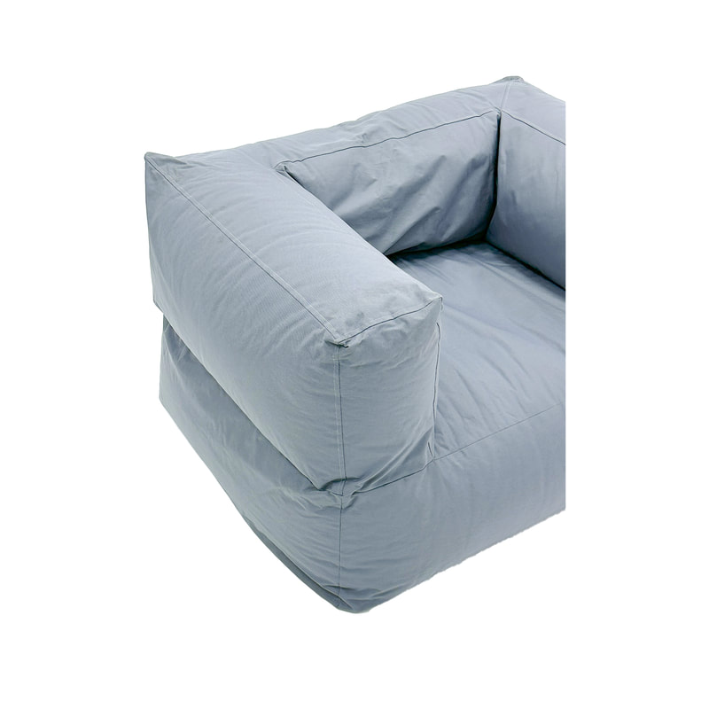 F-BB101-GY Vancouver bean bag armchair in grey fabric