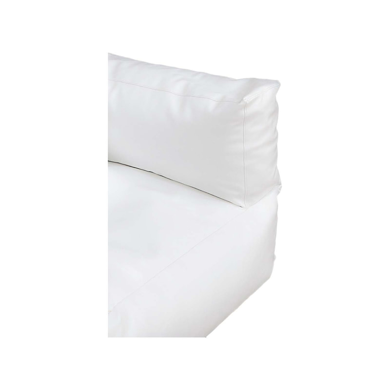 F-BB101-WH Vancouver bean bag armchair in white leatherette