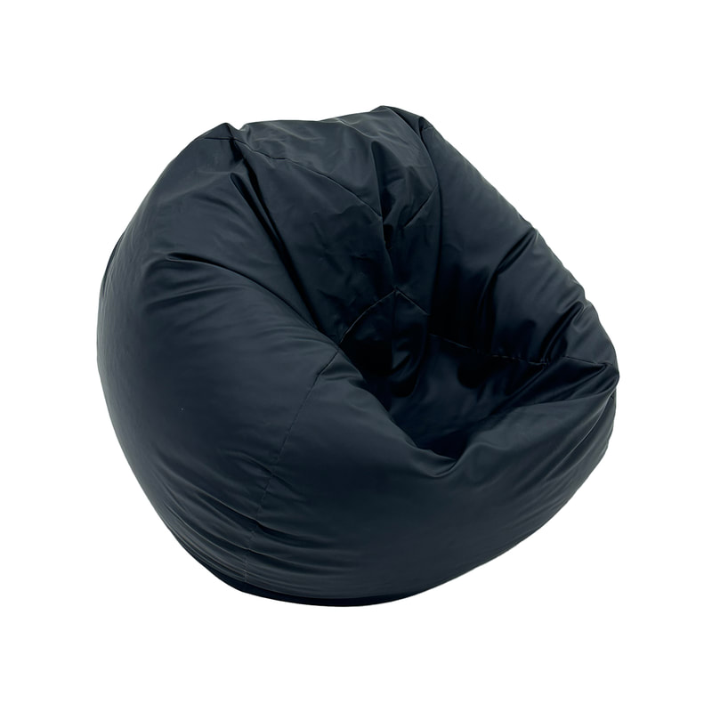 F-BB105-BL Stavanger bean bag in black leatherette