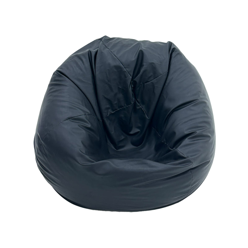F-BB105-BL Stavanger bean bag in black leatherette