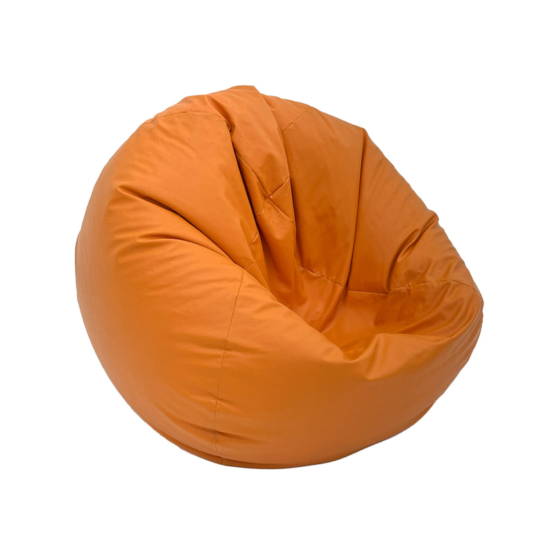 F-BB105-OR Stavanger bean bag in orange leatherette