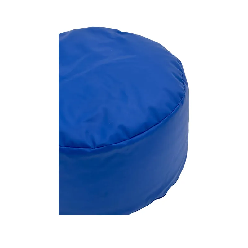 F-BB110-BU Oslo round bean bag in blue leatherette