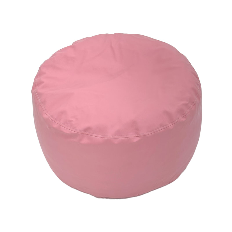 F-BB110-PI Oslo round bean bag in pink leatherette