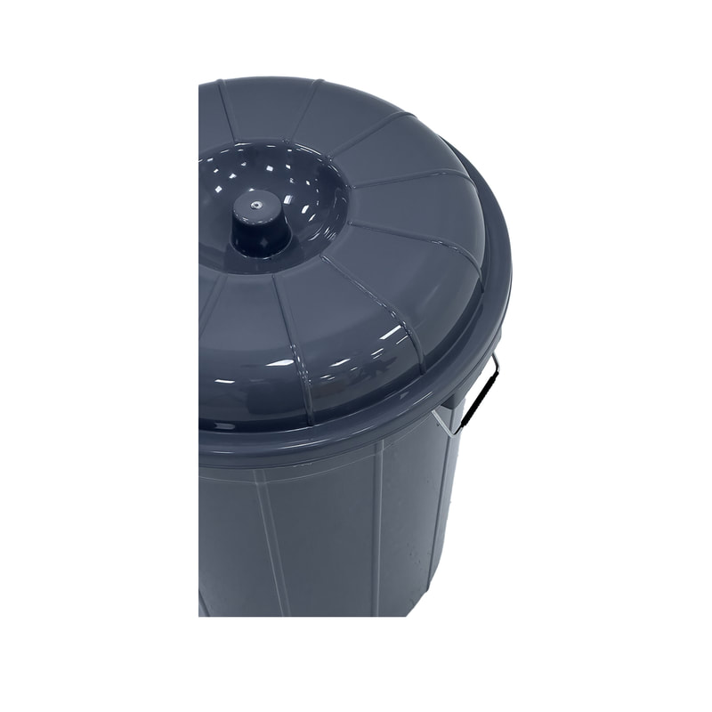 F-BI123-DG Type 3 Site bin in dark grey with a separate lid
