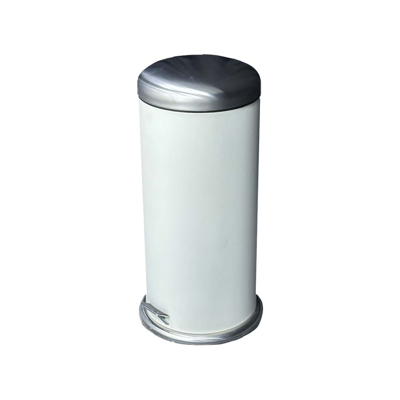 F-BI162-SI Type 2 Stainless steel bin in silver with a foot pedal