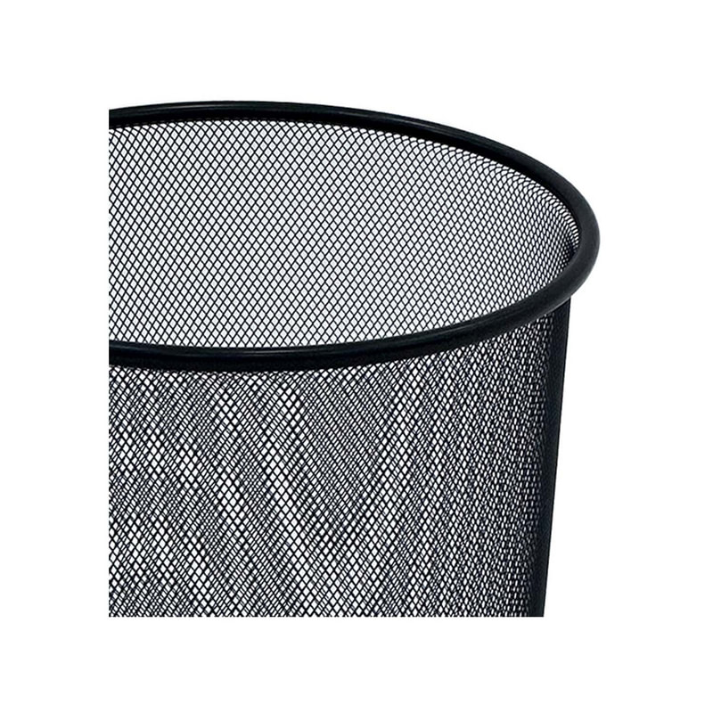 F-BI181-BL Type 1 Waste paper bin in black metal