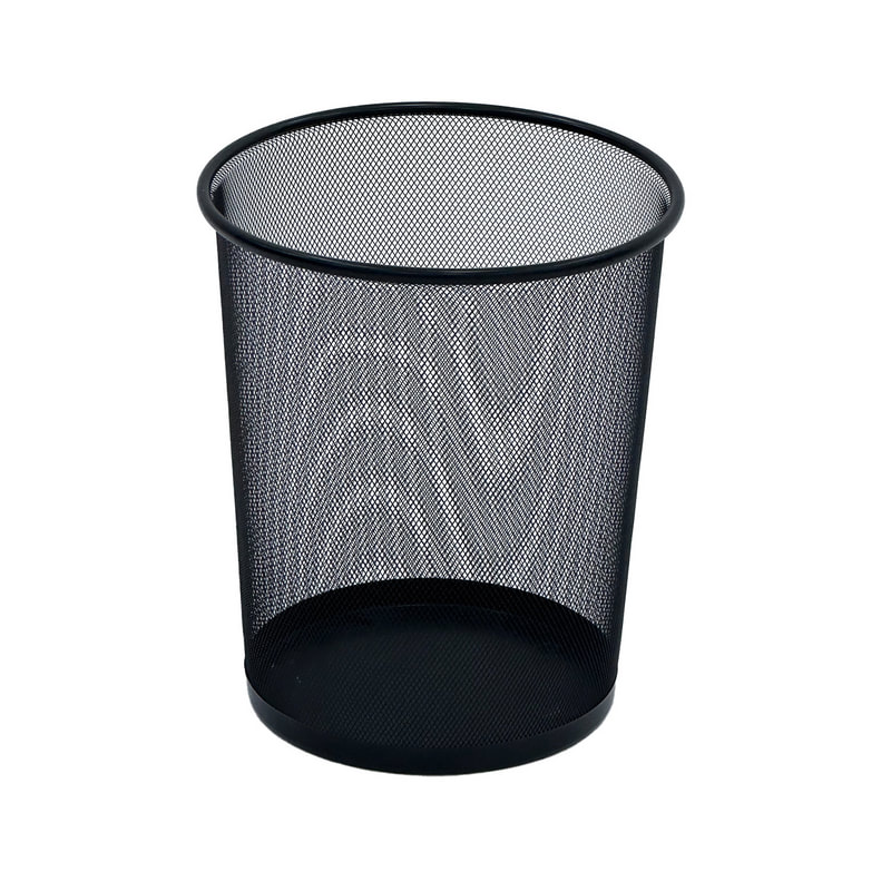 F-BI181-BL Type 1 Waste paper bin in black metal