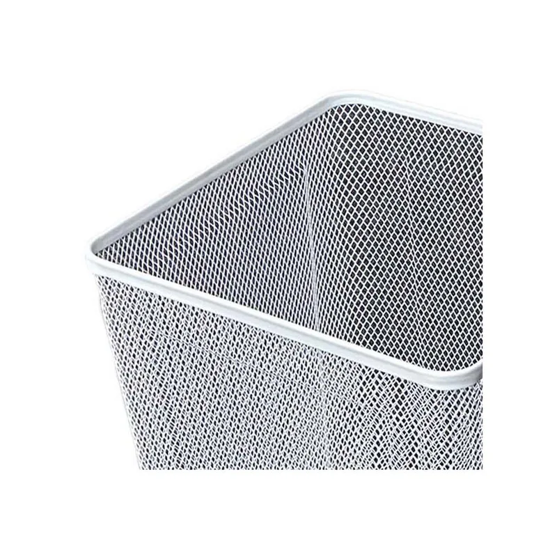 F-BI182-WH Type 2 Waste paper bin in white metal