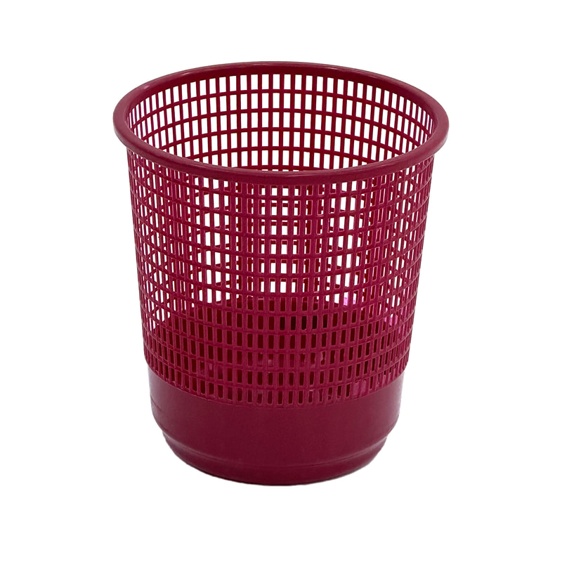 F-BI185-RE Type 5 Waste paper bin in red plastic 
