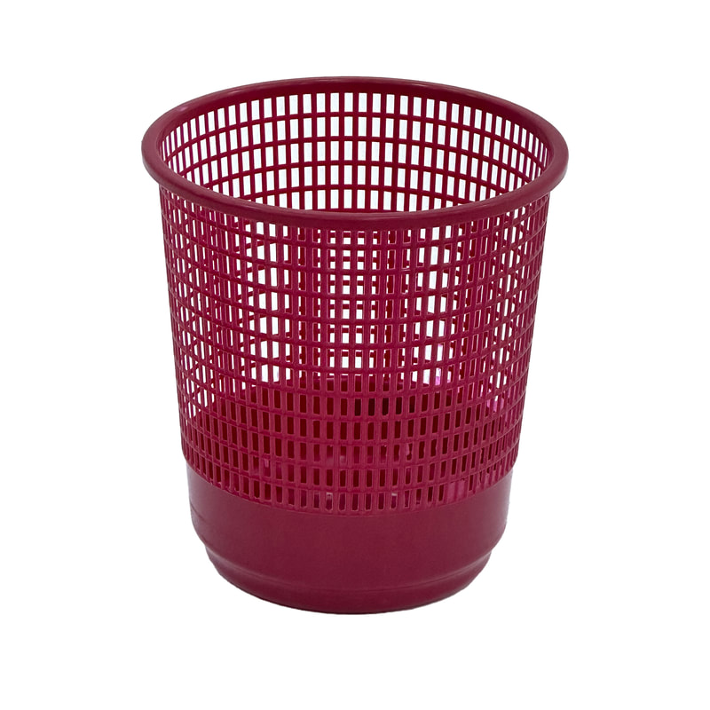 F-BI185-RE Type 5 Waste paper bin in red plastic 