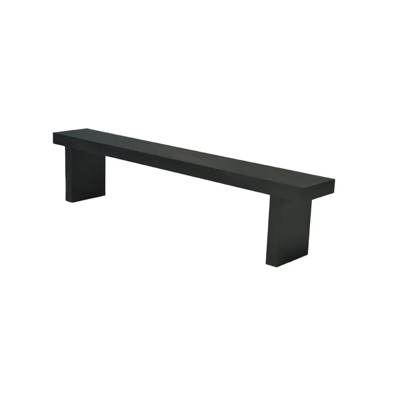 F-BN102-BL 45cm high Ray bench in black paint finish