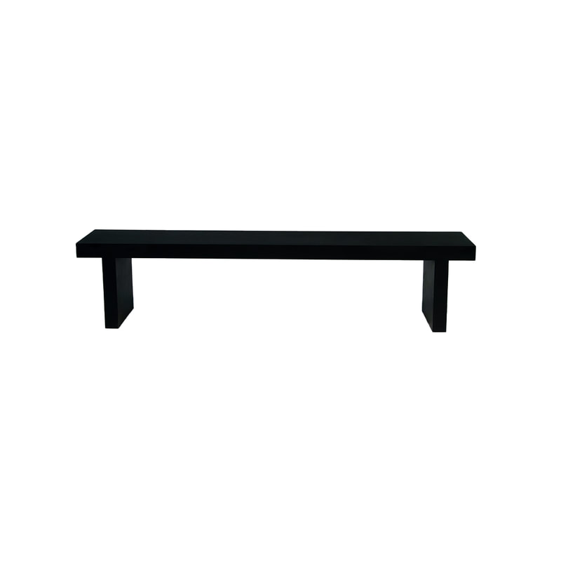 F-BN102-BL 45cm high Ray bench in black paint finish