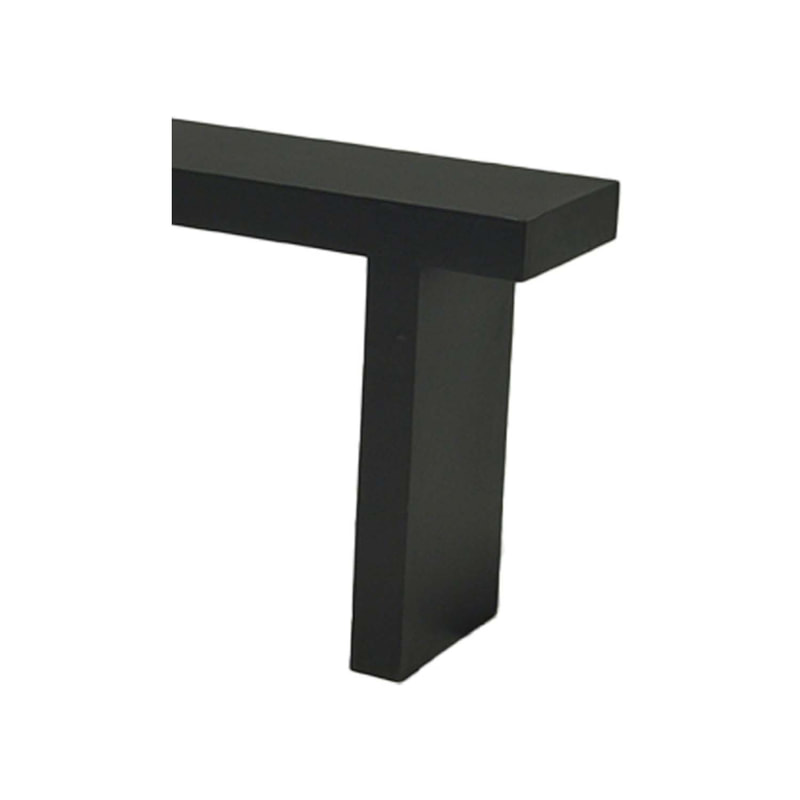 F-BN103-BL 60cm high Ray bench in black paint finish