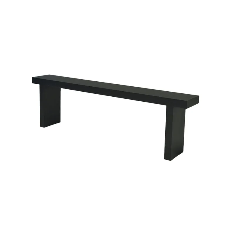 F-BN103-BL 60cm high Ray bench in black paint finish