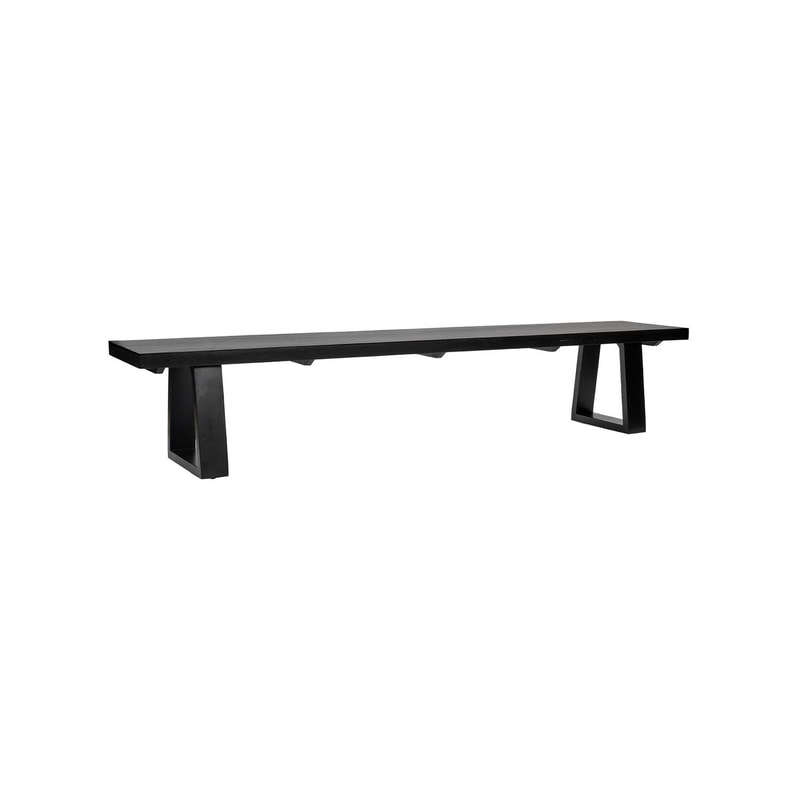 F-BN109-BL Sloane bench in black hardwood finish