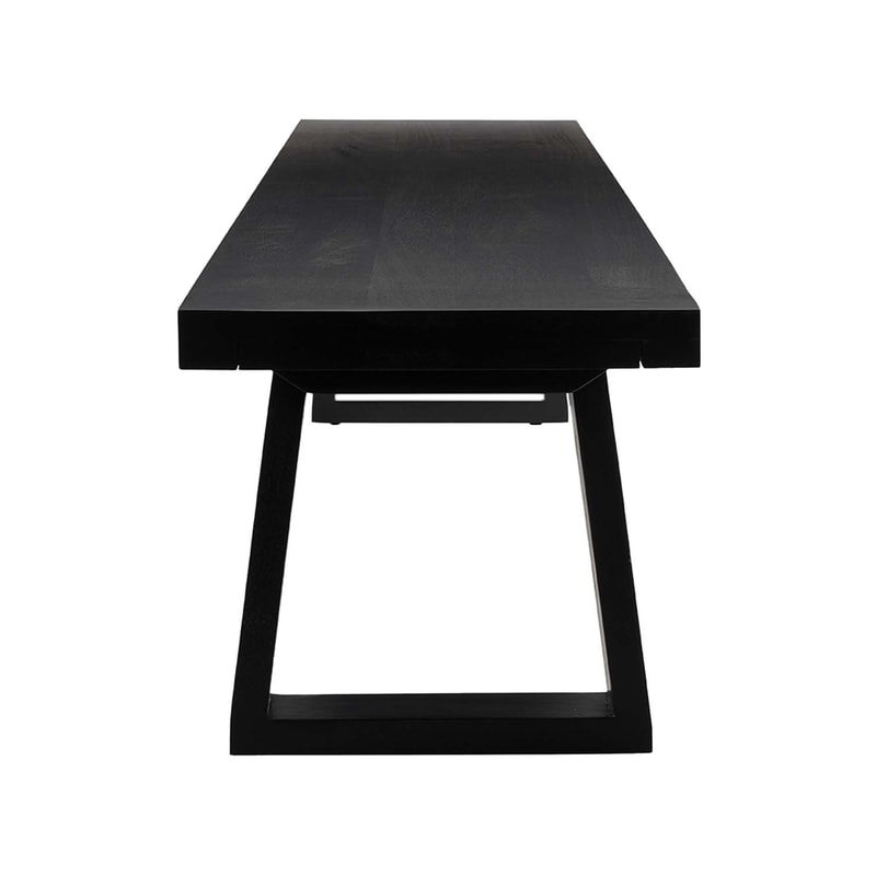 F-BN109-BL Sloane bench in black hardwood finish