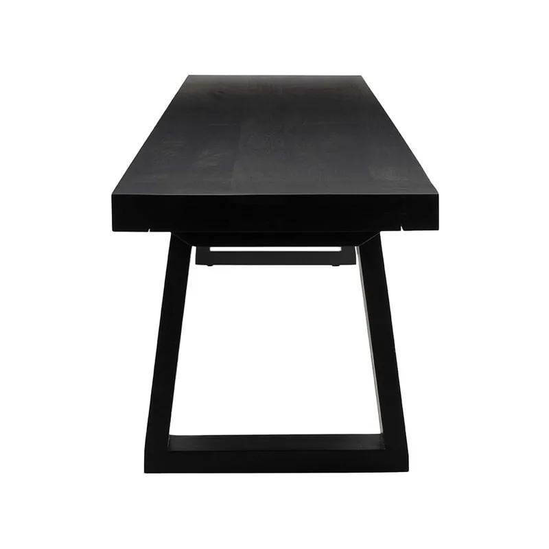 F-BN109-BL Sloane bench in black hardwood finish