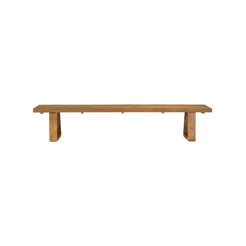 F-BN109-NW Sloane bench in natural hardwood finish