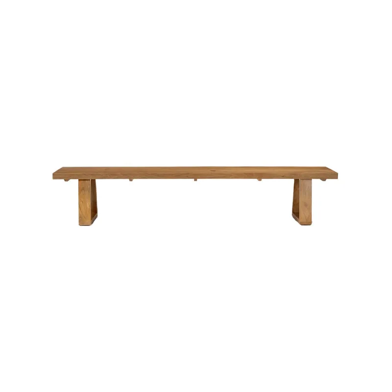 F-BN109-NW Sloane bench in natural hardwood finish