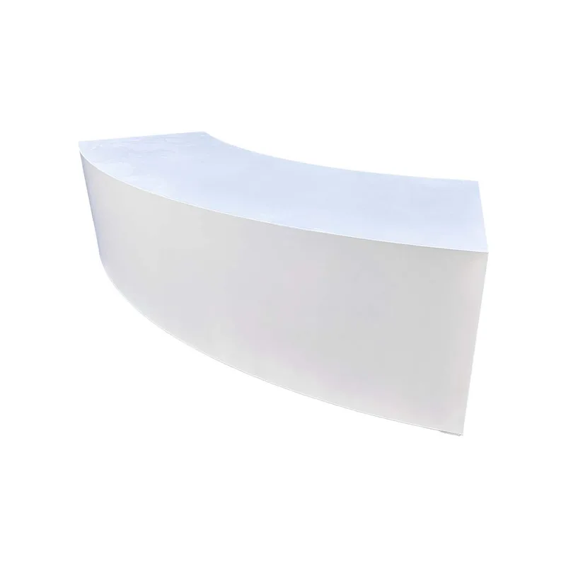F-BQ105-WH Type 5 curved buffet counter in white