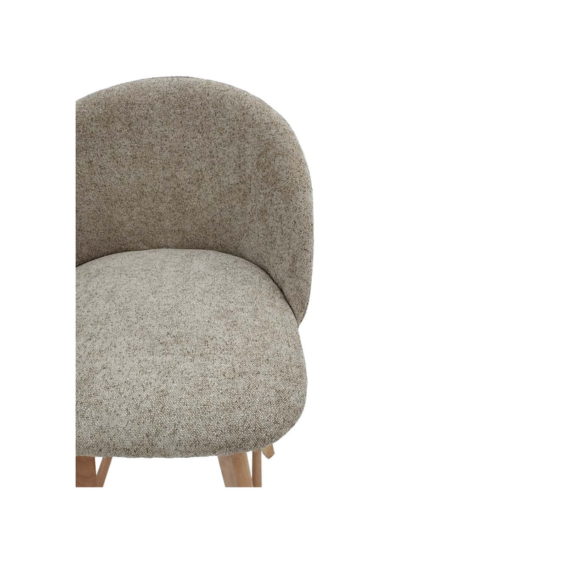 F-BS101-BE Franklin barstool in beige fabric with wooden legs