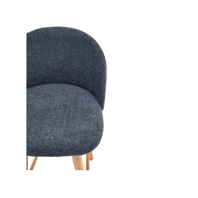 F-BS101-DG Franklin barstool in dark grey fabric with wooden legs