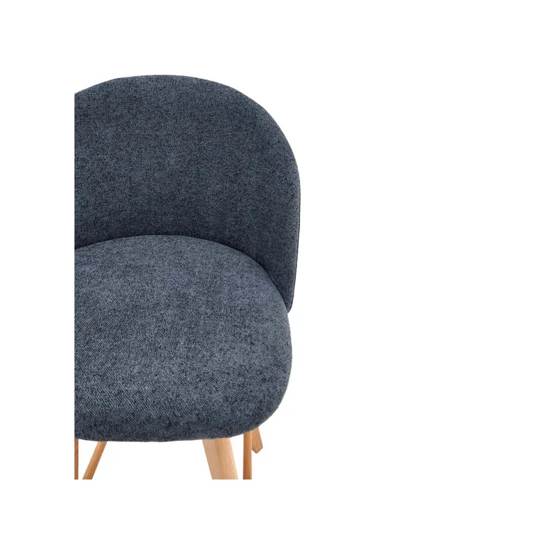 F-BS101-DG Franklin barstool in dark grey fabric with wooden legs