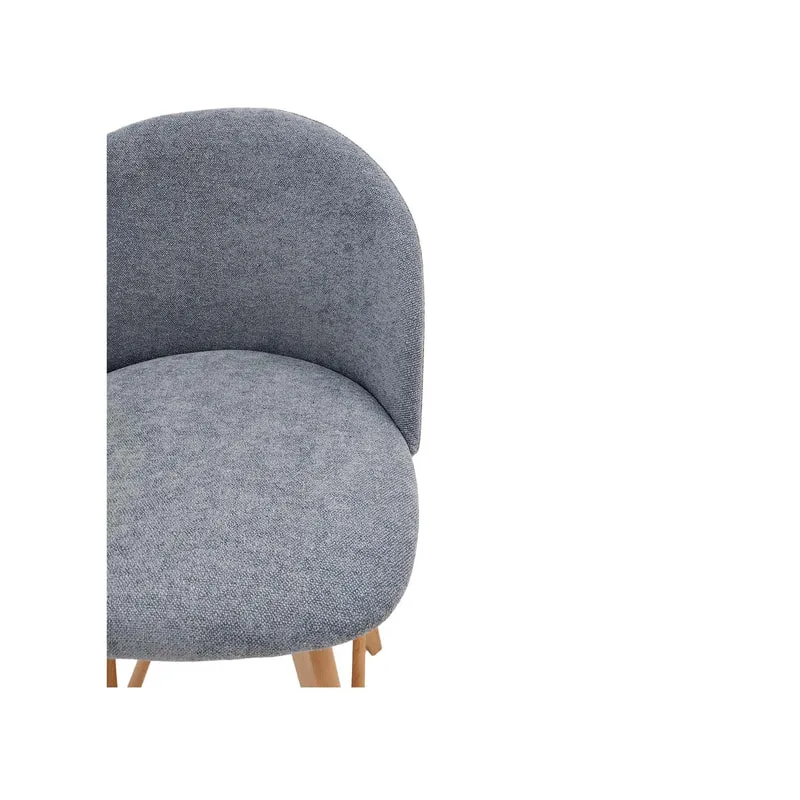 F-BS101-GY Franklin barstool in mid grey fabric with wooden legs
