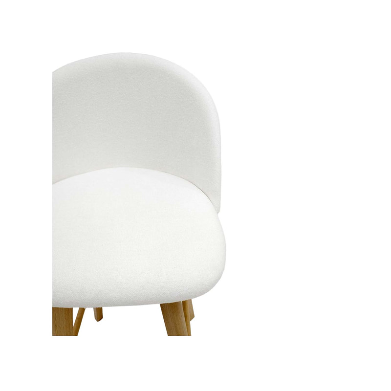 F-BS101-WH Franklin barstool in white fabric with wooden legs