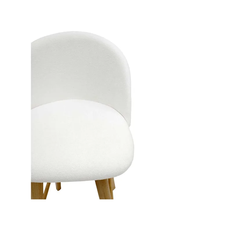F-BS101-WH Franklin barstool in white fabric with wooden legs