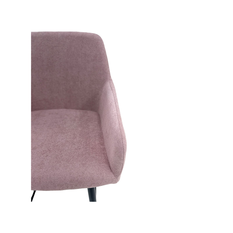 F-BS103-BP Lucas barstool in blush pink fabric with black legs