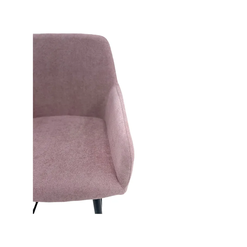 F-BS103-BP Lucas barstool in blush pink fabric with black legs